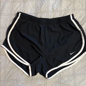 Nike Women's Black Athletic Shorts with White Trim